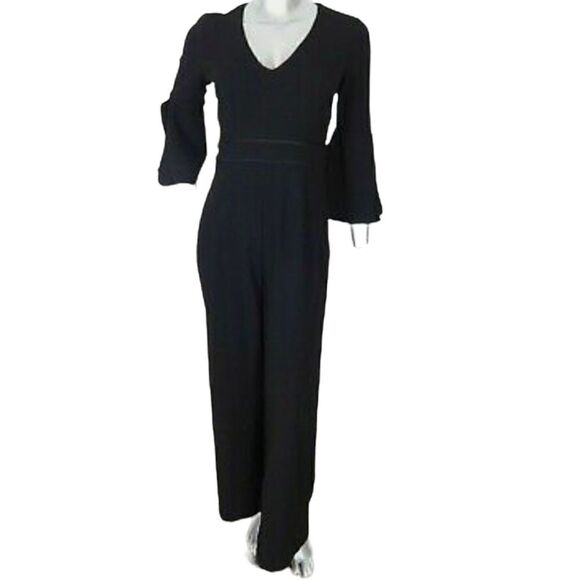 Badgley Mischka Bubble Long Sleeve Jumpsuit Sz M - Picture 1 of 16